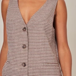 Robe Blazer Style Gilet Oversize Chocolat En Maille Sergée à Carreaux -Jolie Vêtue Soldes Magasin 15897be54d9686f4f2cc1f6cfcbab60ad7ae036c cnb7162 4