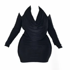 Plus Robe Moulante Noire à Col Bénitier -Jolie Vêtue Soldes Magasin 18b24ec7fbfe446b13b6015cdf222f8eec623979 cna5215 5