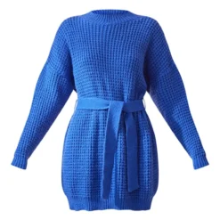 Robe Pull En Maille Tricot Gaufrée Bleu Vif -Jolie Vêtue Soldes Magasin 18b9606ebccbc47f76f39f482f68ef8b5e2c7113 cnd2081 5