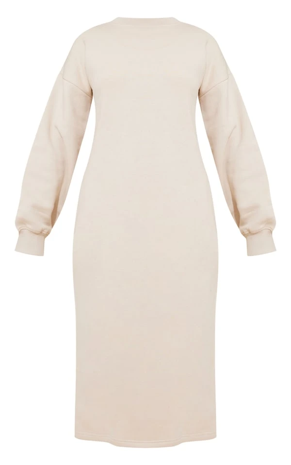 Robe Sweat Longue Avoine à Col Montant Et Doublure En Polaire 7 Robe Sweat Longue Avoine à Col Montant Et Doublure En Polaire – Image 5