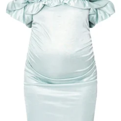 Maternité Mini Robe De Grossesse Ajustée Verte Métalissée à Fronces -Jolie Vêtue Soldes Magasin 19d8909faf58cf234eb47b93c1e0ce8b49f74326 cnb6536 5