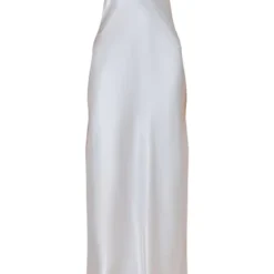Robe Longue Satinée Argentée à Col Bénitier Nouée Dans Le Dos -Jolie Vêtue Soldes Magasin 1ac1b89710d02cf6df5e5fd0c915181e8de6a2ef cnc4536 5