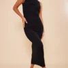 Robe Longue Noire En Maille Douce à Armatures -Jolie Vêtue Soldes Magasin 1b350e3b32ecb3739efc885b7407efadba4f84c7 cnd1302 1