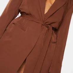 Plus Robe Blazer Chocolat à Taille Nouée -Jolie Vêtue Soldes Magasin 1b533511cdc910c287e7b3fab7af0ffd336bae20 cmt2412 5