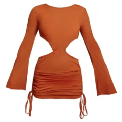 Mini Robe De Plage Rouille Découpée à Manches Cloches -Jolie Vêtue Soldes Magasin 1b56c49f387f9986ec7a5e97c75438667d34a7f0 cnc8171 5