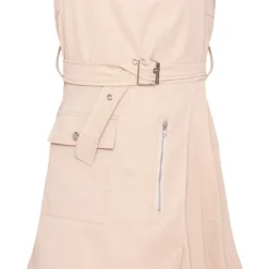 Robe Moulante Cargo Gris Pierre Plissée à Ceinture Nouée -Jolie Vêtue Soldes Magasin 1b8959c9e9d6bef8bc0a2c7d37a9bf832b1ed520 cne8494 5