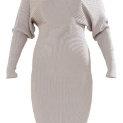 Robe Pull Cache-coeur Grise à épaules Dénudées -Jolie Vêtue Soldes Magasin 1b8bfe3376376a1c7672f0a15aa83104e616a7e7 cmu0239 6