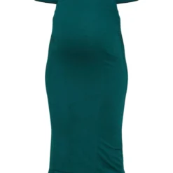 Maternité Robe De Grossesse Mi-longue Vert émeraude à Col Bardot Et Ourlet Volanté -Jolie Vêtue Soldes Magasin 1c3d8c3620b207c32da97218524f7b5d6dd88642 cmz9778 5