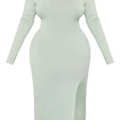 Logic Plus Robe T-shirt Mi-longue En Jersey Vert Sauge Fendue -Jolie Vêtue Soldes Magasin 1c9e6930d39c270f76c7ac988dcae7316c57ca39 cne4089 5