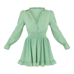 Robe Chemise Vert Sauge Resserrée à La Taille 11 Robe Chemise Vert Sauge Resserrée à La Taille -Jolie Vêtue Soldes Magasin 1cd5ea054b8a981496fa2219329f8ca72b8a94dc cms1631 5