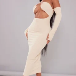 Shape Robe Longue Côtelée Douce Gris Pierre à Col Bardot Nouée Sur Le Devant -Jolie Vêtue Soldes Magasin 1d1cf49ba48cb87bb848f9ffa8fbfcd8a76f764a cmy0757 4