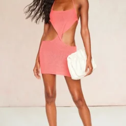 Mini Robe En Maille Tricot Corail à Torsade Sur La Taille -Jolie Vêtue Soldes Magasin 1d45e7c355423612fdcb926555d51cd3abe3ab9a cne6238 3