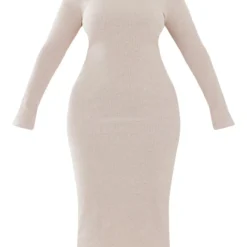 Shape Robe Mi-longue Côtelée Dos Nu Avoine à Manches Longues -Jolie Vêtue Soldes Magasin 1dc66787df2e38ed0c70f40abd3ee5130c01aaf2 cnb7630 5