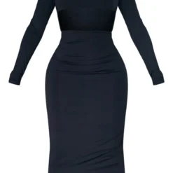 Shape Robe Mi-longue Moulante Noire à Découpes Et Col Montant 11 Shape Robe Mi-longue Moulante Noire à Découpes Et Col Montant -Jolie Vêtue Soldes Magasin 1dd8578c0941eeac7d5145688c320083b7745355 cnb2775 5