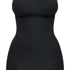 Shape Robe Très Moulante Noire Sans Manches à Col Droit -Jolie Vêtue Soldes Magasin 1ddbbf2373c4fe877d3b99b43cd303e3e473cd19 cnb2787 5