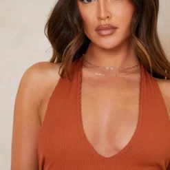 Robe Moulante Dos Nu Côtelée Rouille à Nouer Sur L'arrière 10 Robe Moulante Dos Nu Côtelée Rouille à Nouer Sur L'arrière -Jolie Vêtue Soldes Magasin 1de0926def5b7f1276ed60406ca5f7e810a684e0 cmy7256 5