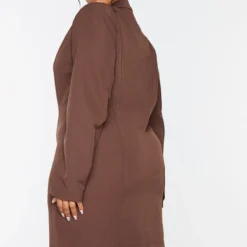Plus Robe Blazer Chocolat à Manches Longues 8 Plus Robe Blazer Chocolat à Manches Longues -Jolie Vêtue Soldes Magasin 1e3b6aa25c5f01fc8a870cd4c35b4361d76148eb cmt7780 3