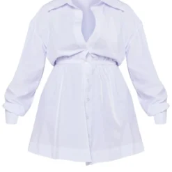 Plus Robe Chemise Blanche à Boutons Et Taille Froncée 11 Plus Robe Chemise Blanche à Boutons Et Taille Froncée -Jolie Vêtue Soldes Magasin 1ec372fa6906c9b878455f7aad41205ab870fcc0 cnd5050 5