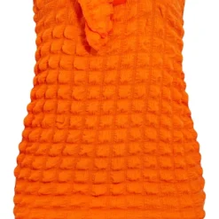 Robe Bustier Moulante Orange Texturée Nouée Sur Le Devant -Jolie Vêtue Soldes Magasin 1f0b91afc3a62bebf5037db6850cfa6163808d18 cmz4639 6