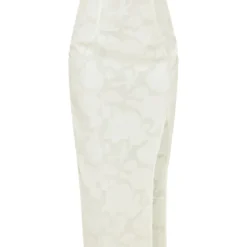 Robe Longue Bustier Crème Texturée à Fleurs -Jolie Vêtue Soldes Magasin 1f4db69cf6f3dd7c2617407e6b240cf7c5f8637d cne8539 5