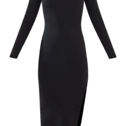 Robe Longue Noire En Maille Tricot à Manches Longues Et Dos Nu -Jolie Vêtue Soldes Magasin 1fc44961e17fb9c998bd6ed001b0df3af1dc13c9 cna5343 5