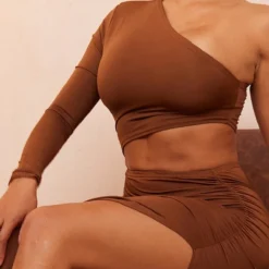 Shape Robe Asymétrique Moulante Longue Chocolat à Côté Découpé -Jolie Vêtue Soldes Magasin 1ff8b81c41e8dd2d8a54a9e80339e8b793554dd6 cna6051 4