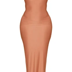 Shape Robe Moulante Mi-longue Argile Nouée Au Dos à Derrière Froncé -Jolie Vêtue Soldes Magasin 201a3f0569e67c361b5465f6a5af9d77396b0346 cne0492 5