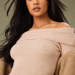 Tall Mini Robe Pull Avoine à épaules Dénudées -Jolie Vêtue Soldes Magasin 2040d25369ed4ad5d594bcee32950b00c258d5e5 cnc4060 4