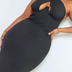 Plus Robe Mi-longue Noire Tissée Croisée Sur Le Devant 10 Plus Robe Mi-longue Noire Tissée Croisée Sur Le Devant -Jolie Vêtue Soldes Magasin 20a2d00032a98f0044eb115e35451e22052bb258 cmy1916 5