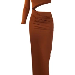 Shape Robe Asymétrique Moulante Longue Chocolat à Côté Découpé -Jolie Vêtue Soldes Magasin 20a6b733290bf1506030f3ee239588e2d0a945c5 cna6051 5