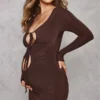Maternité Mini Robe Moulante De Grossesse Découpée Chocolat 2 Maternité Mini Robe Moulante De Grossesse Découpée Chocolat -Jolie Vêtue Soldes Magasin 20b0999a9182d8205675c9ae95292ff3b66a6813 cmw4590 1