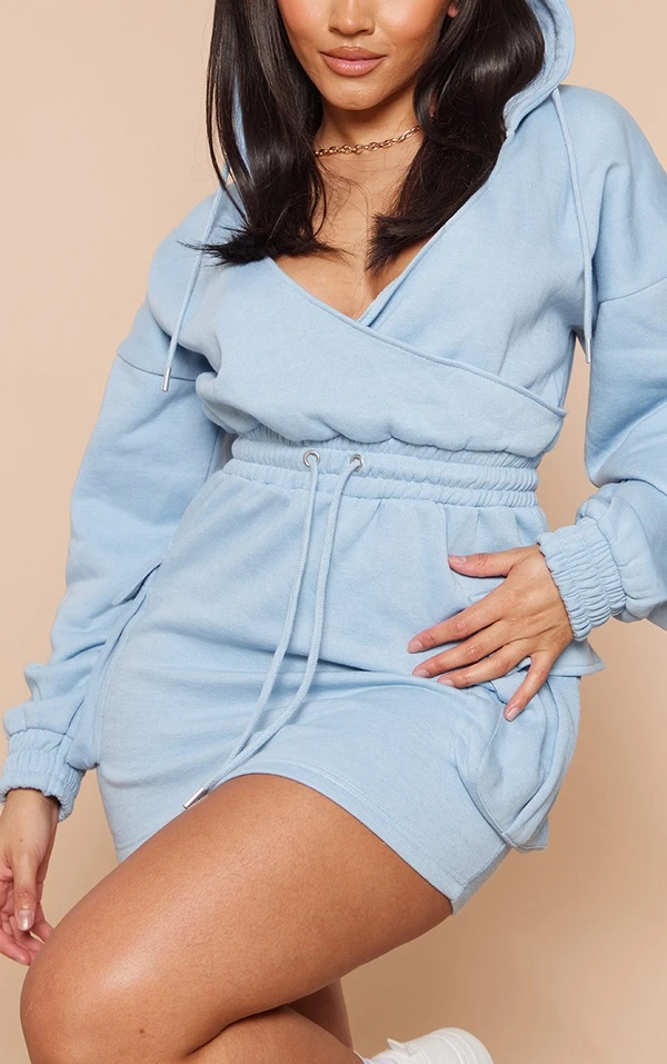 Shape Robe Pull Cache-coeur Bleu Clair Style Utilitaire à Décolleté Et Poches 6 Shape Robe Pull Cache-coeur Bleu Clair Style Utilitaire à Décolleté Et Poches – Image 4