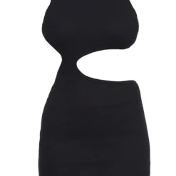 Petite Robe Moulante En Maille Gaufrée Noire à Découpes Et Dos Nageur -Jolie Vêtue Soldes Magasin 20bcd832b8107c5b4b9ddf1e8c257230b9f4535f cmw5676 6