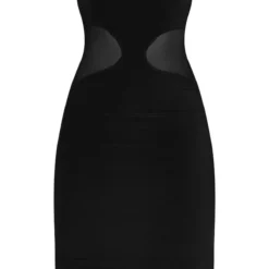 Robe Mi-longue Noire à Bretelles Et Taille En Mesh -Jolie Vêtue Soldes Magasin 21850361e344375a3bf44e3c3952ec7e35176217 cmz6266 6