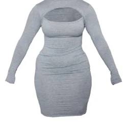 Shape Robe Mi-longue En Jersey Gris Cendré à Découpe Et Manches Longues -Jolie Vêtue Soldes Magasin 21a39b9395695d4974ec2ae00c6f5203082c2e89 cnd0638 5