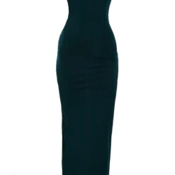 Robe Longue Moulante En Acétate Vert émeraude à Col Montant Et Dos Nu Echancré -Jolie Vêtue Soldes Magasin 21fc9fcb04b648965183b892f6d299fc3a548b0b cnc7620 5