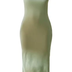 Robe Longue Douce Kaki à Bretelles Et Col Rond -Jolie Vêtue Soldes Magasin 2324041cf618e78475e1b6e6bd4911bfab3463a9 cnd4058 5