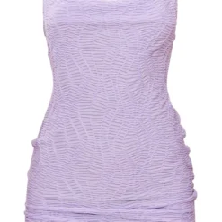 Robe Droite Texturée Lilas à Col Bénitier Et Bretelles -Jolie Vêtue Soldes Magasin 238f3d447063a1368be780acc497541b3bae3bcd cne7706 5