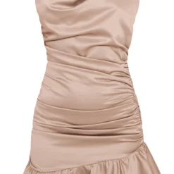 Robe Moulante à Bretelles Mauve Satinée à Col Bénitier Et Ourlet Volanté -Jolie Vêtue Soldes Magasin 23a128311c89107fea0f28f89698ee45faa3e77f cnd0364 5