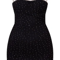 Robe Moulante Noire à Strass Et Armatures Détail Bonnets -Jolie Vêtue Soldes Magasin 23c8fc7da7241cf0f515fb6a5fd0197c45c4d864 cmz5803 6