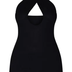 Robe Moulante Côtelée Noire Découpée à Devant Croisé 13 Robe Moulante Côtelée Noire Découpée à Devant Croisé -Jolie Vêtue Soldes Magasin 2469ebfff39fbe5a526d5941d3d245f81933320b cmw0253 6