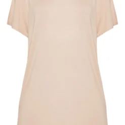 Robe T-shirt Basique Nude Clair à Manches Courtes -Jolie Vêtue Soldes Magasin 2491c41b0393dbfcec98a5c970e6c52c67a48acd CMS1145 5