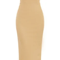 Robe Mi-longue Bustier Côtelée Camel à Armatures -Jolie Vêtue Soldes Magasin 24cddcc23fd0dd87b2e2d12eb14479d129d6ccf3 cnd2293 5