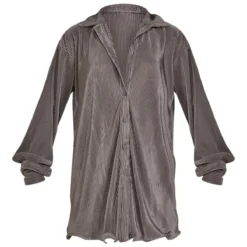 Robe Chemise Gris Anthracite Plissée à Ourlet Volanté -Jolie Vêtue Soldes Magasin 24d169cc162c165d5d3cd9824cada9f7cb81b948 cnd0033 5