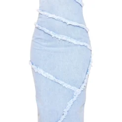 Tall Robe Bustier Mi-longue En Jean Bleu Clair Délavé -Jolie Vêtue Soldes Magasin 257ce394a706f0f037655257328454ae90ee6baf cnd0553 5