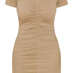 Robe Tee-shirt Sable Pâle Froncée Devant -Jolie Vêtue Soldes Magasin 25d948d82e5ff600ee3a4eb6e7ee63cd30ddbd4a cnc8342 5