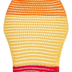 Plus Robe Mi-longue En Maille Tricot Orange à Rayures -Jolie Vêtue Soldes Magasin 26638a07386ba9b0e88607f68994622bf9f5bc85 cnd9068 5