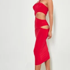 Robe Longue Moulante Rouge à Lanières Et Découpes -Jolie Vêtue Soldes Magasin 27753318253b707344ce58a25573931274e9c1b3 cnd2282 3