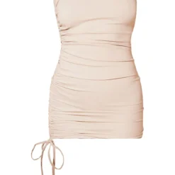 Robe Moulante Stretch Tissée Gris Pierre Froncée à Bretelle Asymétrique -Jolie Vêtue Soldes Magasin 27e00e072cee0f4f40bf158f330a2c85f6e8f9f7 cmw4799 6