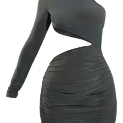 Petite Robe Très Moulante Froncée Vert Olive Asymétrique Découpée à La Taille 11 Petite Robe Très Moulante Froncée Vert Olive Asymétrique Découpée à La Taille -Jolie Vêtue Soldes Magasin 2837000813d8ed785699c1a85657392807ca0e1b cnd4335 5